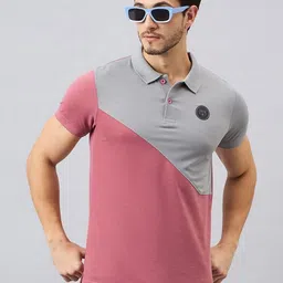 Zigo Men Colourblocked Polo Collar Slim Fit T-shirt-image-23