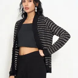 AKKRITI BY PANTALOONS Women Colourblocked Cardigan-image-71