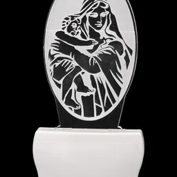 1ST TIME Red & White Printed Acrylic Contemporary Abstract Shaped Shaped Wall Lamp image 2