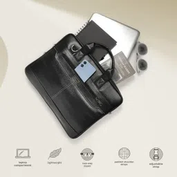 bagneeds Men Black Messenger Bag image 5