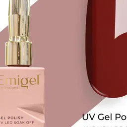 Emigel PROFESSIONAL UV Led Soak Off Gel Polish - 12 ml - Auburn Brown E154 image 2