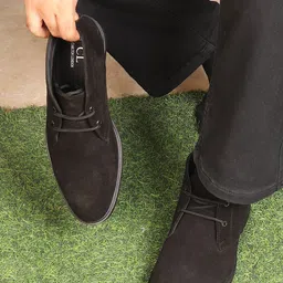 Carlton London Men Mid-Top Leather Casual Desert Boots-picture-31