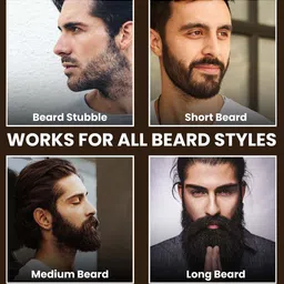 RUBAB MEN 100% Natural Bristles Beard Brush - Brown image 4