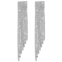 Shining Jewel - By Shivansh Set Of 3 Silver Plated American Diamond Studded Drop Earrings-picture-32