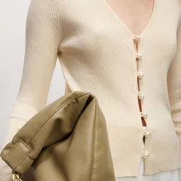 Marks & Spencer Women Ribbed V-Neck Sweater image 5