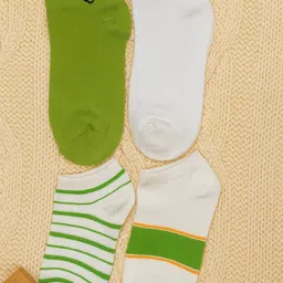 J Style Women Pack Of 4 Striped Ankle-Length Socks image 3