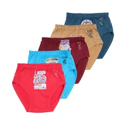 Kids Basket Girls Pack Of 5 Printed Basic Briefs-picture-28