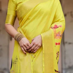 MAHARANI COUTURE Ethnic Motifs Art Silk Banarasi Saree image 4