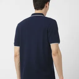 Peter England Men Solid Polo Collar Cotton T-shirt image 3