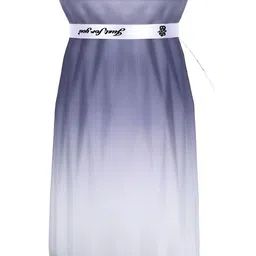 Myntra Elegant Homes Teal & White Gradient Ombre Glass Flower Vase image 3