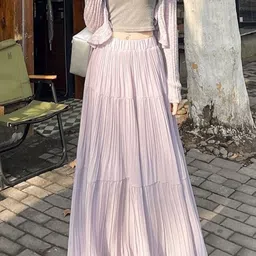 StyleCast Layered Maxi Trendy Flared Skirt-picture-25