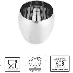 zorrow mart (Pack of 4) Stainless Steel Tumbler Glass Set for Drinking and Serving Water Glass Set Water/Juice Glass image 3