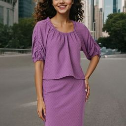 Freehand by The Indian Garage Co Women Textured Round Neck Top-picture-25