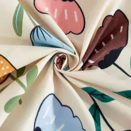 Arrabi Cream-Coloured & Pink Floral Printed 8-Seater Table Cover image 2