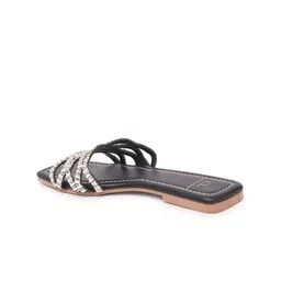 Carlton London Women Embellished Open Toe Flats with Western - Embellished image 4