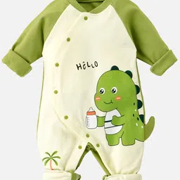 Little Surprise Box LLP Infants Baby Bottle Dino Print Full Sleeves Jumpsuit Style Rompers-picture-20