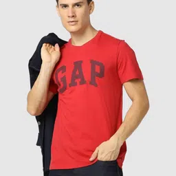 GAP Logo Printed Crew Neck Cotton T-shirt-picture-22