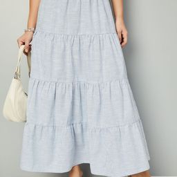 max Striped Tiered Maxi Skirt-picture-1