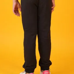 Anthrilo Girls Black Silver Heart Interlock Summer Jogger image 2