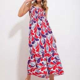 Trend Alacati stili Printed Sleeveless Maxi Dress image 1