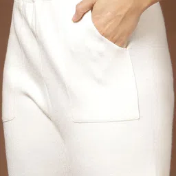 Mafadeny Embroidered Round Neck Top & Trousers With Jacket Co-Ords image 4