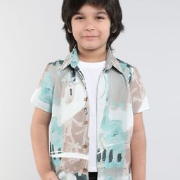 taffykids Boys Abstract Printed Relaxed Fit Casual Shirt-picture-14