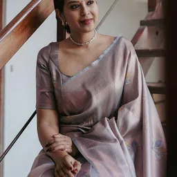 bigben textile Woven Design Zari Silk Blend Banarasi Saree image 2