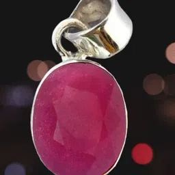 GenZcomplex Silver-Plated Contemporary Ruby Stone Pendant-picture-26