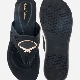 Mast & Harbour Women T-Strap Flats with Laser Cuts image 2