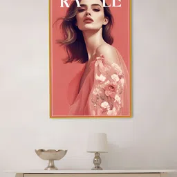 nestroots Peach-Coloured & White Romancee Rale Captivating Canvas Painting Wall Art-picture-11