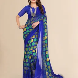 Moda Rapido Polka Dots Printed Saree-image-3