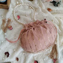 LABEL KANUPRIYA Embellished Potli Clutch-image-3