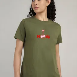 SZN Women Typography Printed Round Neck Pure Cotton T-shirt-picture-23