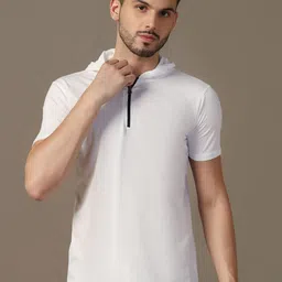 BEYOU FASHION Men Solid Hooded Cotton T-shirt-image-41