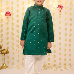 BownBee Boys Ethnic Motifs Printed Regular Kurta with Pyjamas-picture-58