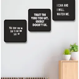 Livin'luxe Black & White Set of 3 Piece Wood Other Wall Paintings image 5