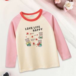 FOREVER FRIDAY Girls Printed Extended Sleeves Applique T-shirt-picture-9