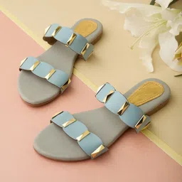 FLEUR FOOTWEAR Women Embellished Open Toe Flats-picture-29