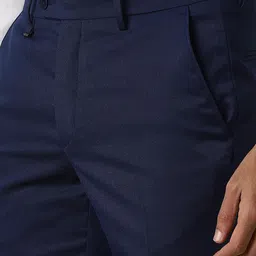 Van Heusen Men Solid Slim Fit Trousers image 4