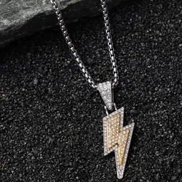 French Accent Silver-Plated Pendant With Chain-picture-39