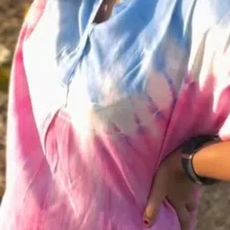 Chandbaali Women Tie and Dye Mandarin Collar Top image 4