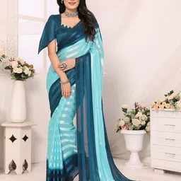Moda Rapido Striped Printed Satin Saree-picture-36