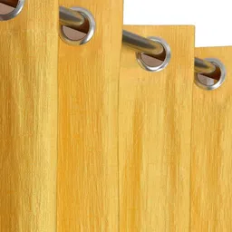 GEET CREATIONS Yellow Set of 2 Room Darkening Window Curtain image 2