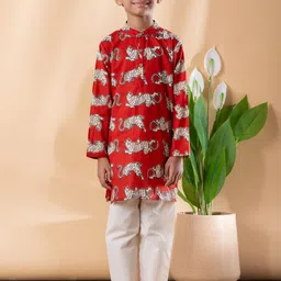 readiprint Boys Animal Printed Cotton Kurta with Pyjamas-picture-46