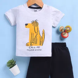 Toonyport Boys Printed Pure Cotton T-shirt With Shorts-picture-38