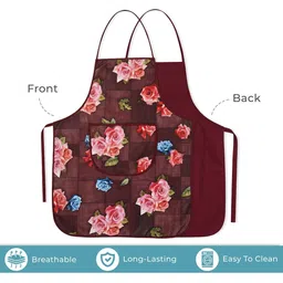 HOMESTIC 3-Pcs Blue Printed Waterproof Apron With Front Pocket image 2