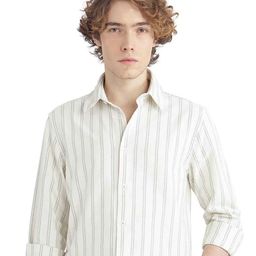 RARE RABBIT Men Comfort Spread Collar Vertical Striped Cotton Casual Shirt-picture-39