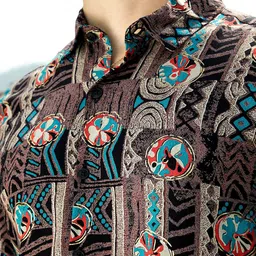 Campus Sutra Comfort Abstract Printed Spread Collar Casual Shirt image 5