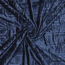 Monte Carlo Blue Geometric Printed AC Room 210 GSM Single Bed Blanket image 3