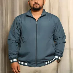 MAYKR Men Colourblocked Lightweight Bomber Jacket image 4